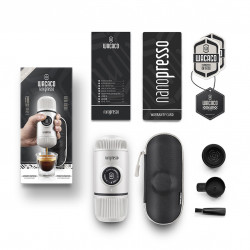 Wacaco Nanopresso (ψυχρό λευκό) + σκληρό κέλυφος